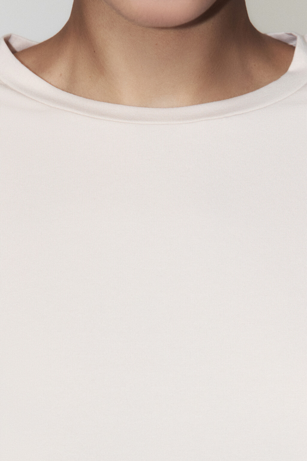 Лонгслив базовый из хлопкового трикотажа - цвет бежевый - 5