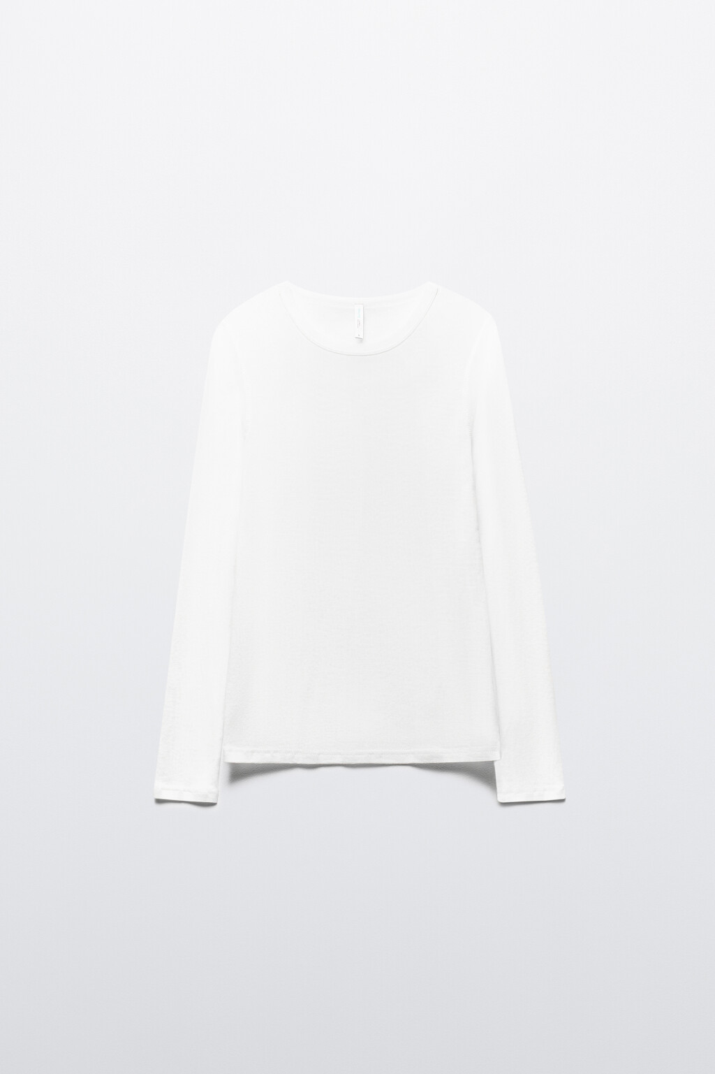 Лонгслив из тонкого хлопкового трикотажа - цвет белый - 8