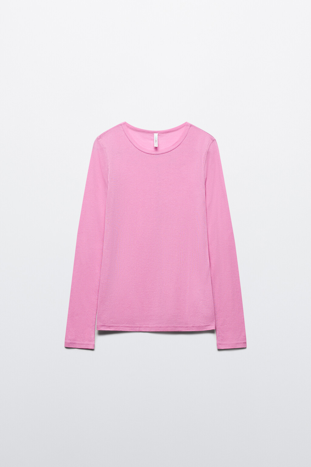 Лонгслив из тонкого хлопкового трикотажа - цвет розовый - 8