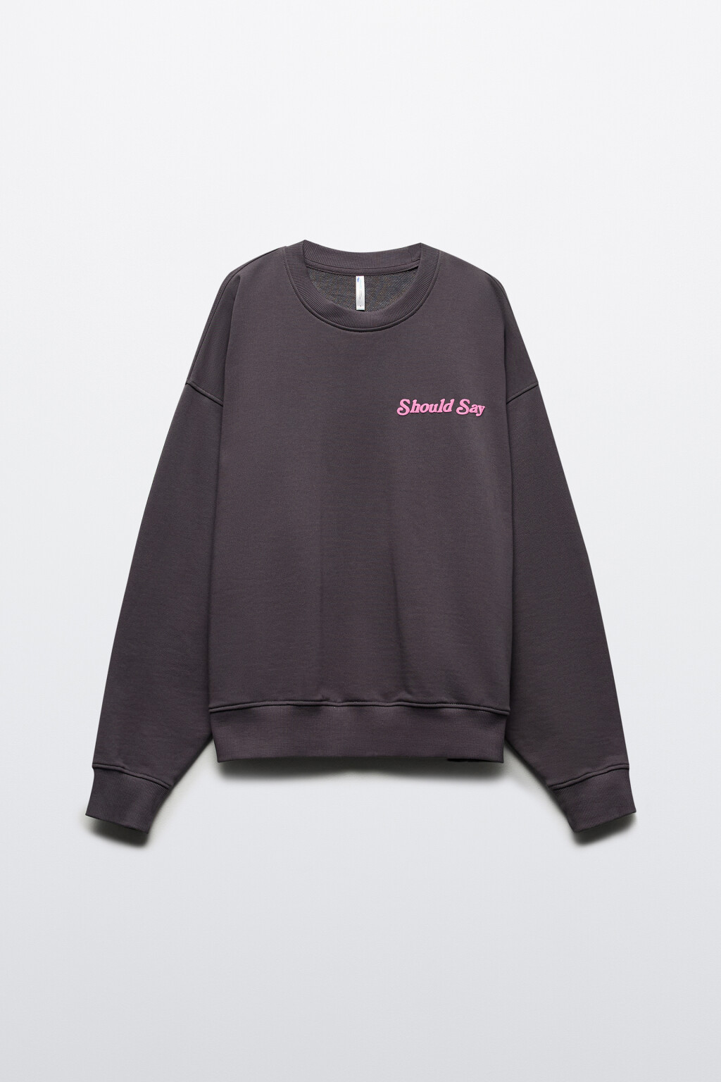 Свитшот из футера свободный с принтом - цвет серый - 9