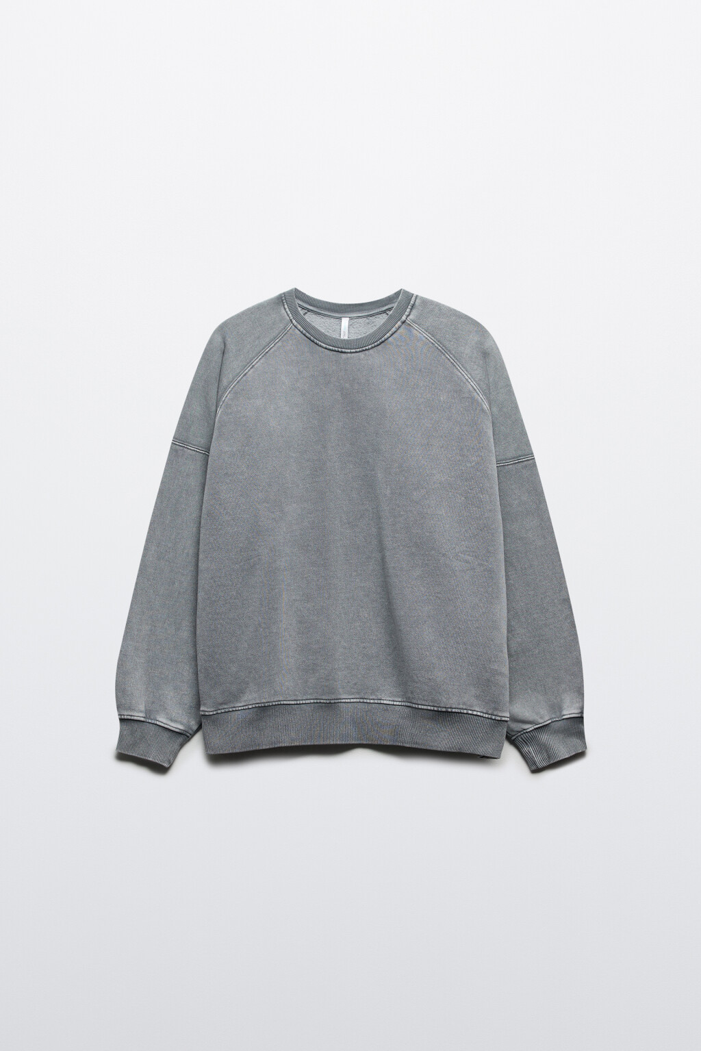 Свитшот утепленный с вареным эффектом - цвет серый - 7