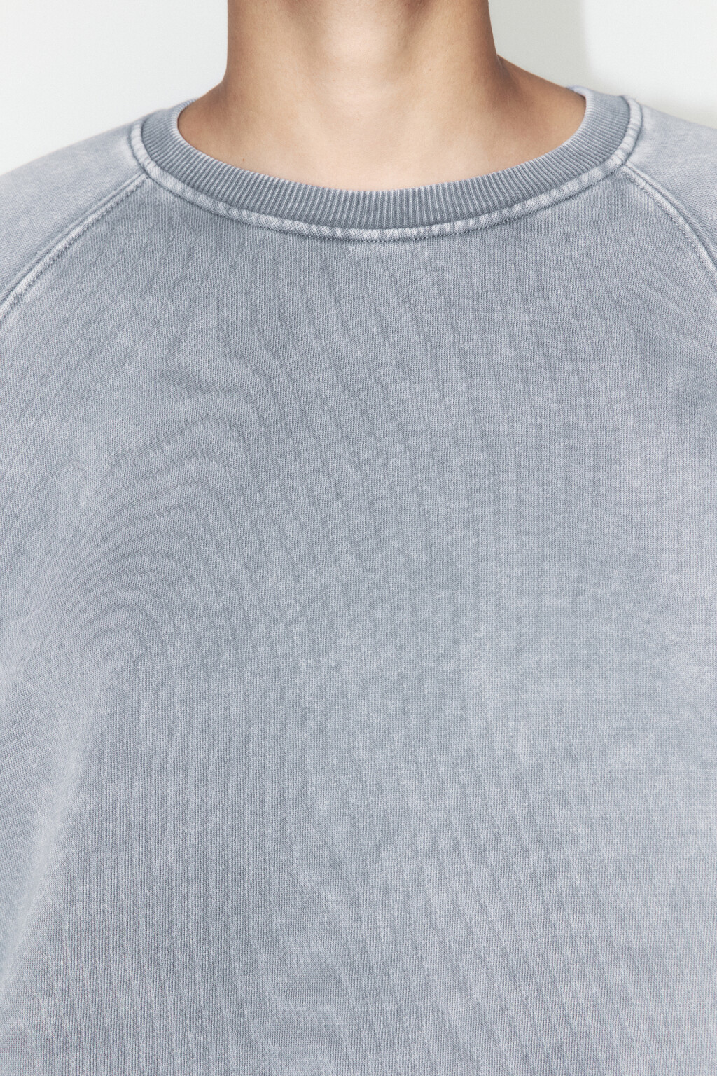 Свитшот утепленный с вареным эффектом - цвет серый - 5