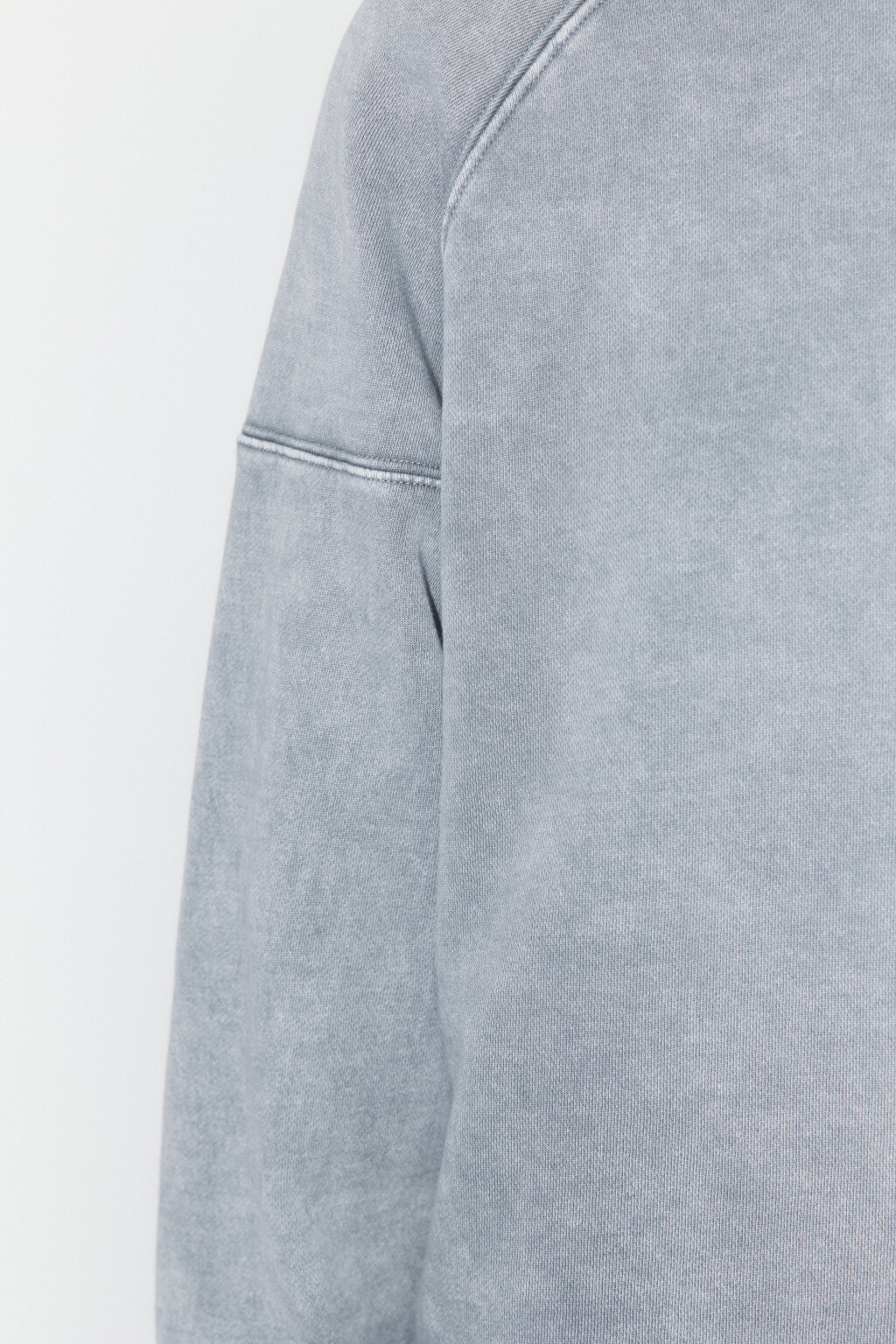 Свитшот утепленный с вареным эффектом - цвет серый - 6