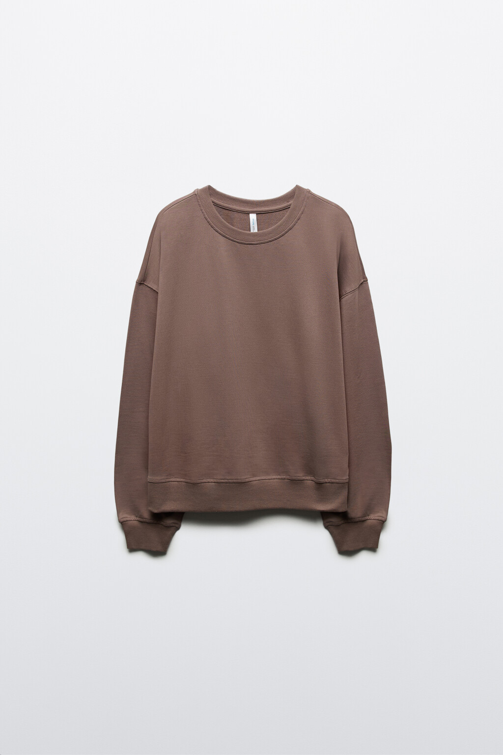 Свитшот базовый из хлопкового футера - цвет бежевый - 7