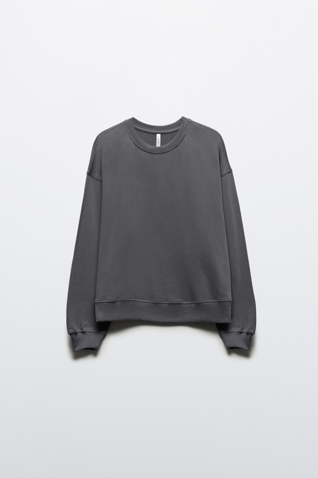 Свитшот базовый из хлопкового футера - цвет серый - 7