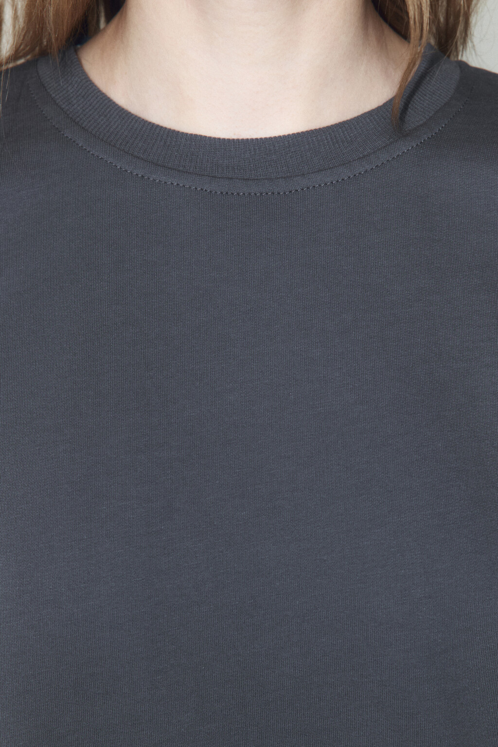 Свитшот базовый из хлопкового футера - цвет серый - 5