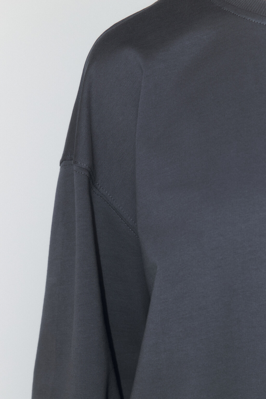 Свитшот базовый из хлопкового футера - цвет серый - 6