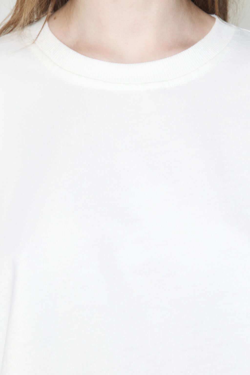 Свитшот базовый из хлопкового футера - цвет молочный - 5