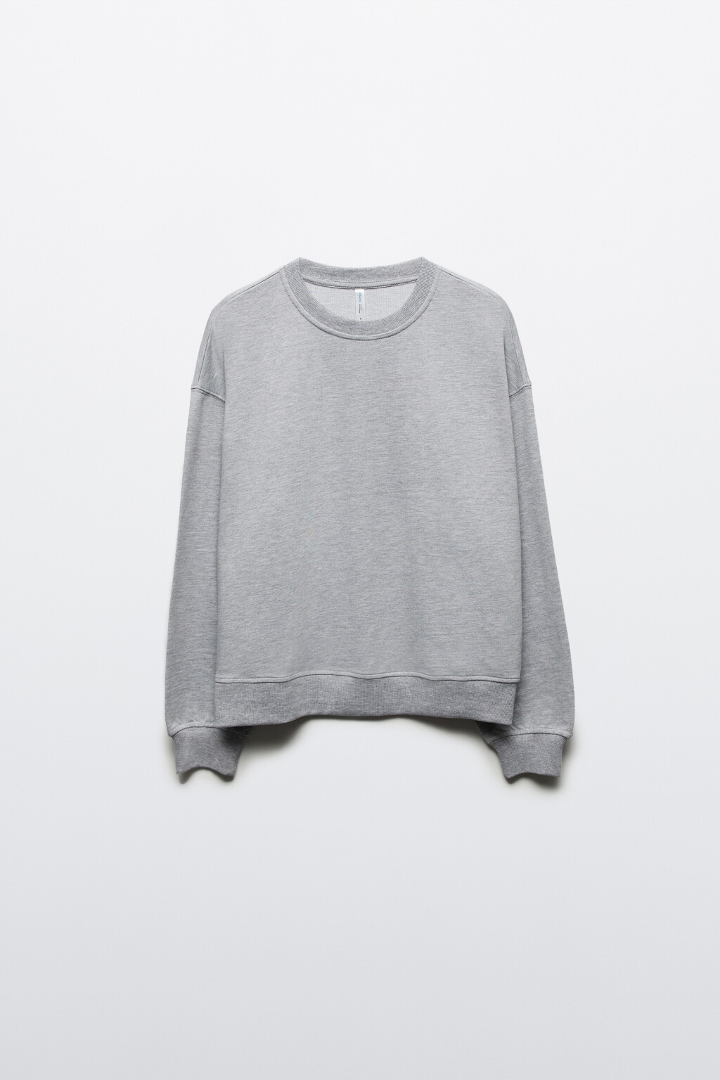 Свитшот базовый из хлопкового футера - цвет серый - 7