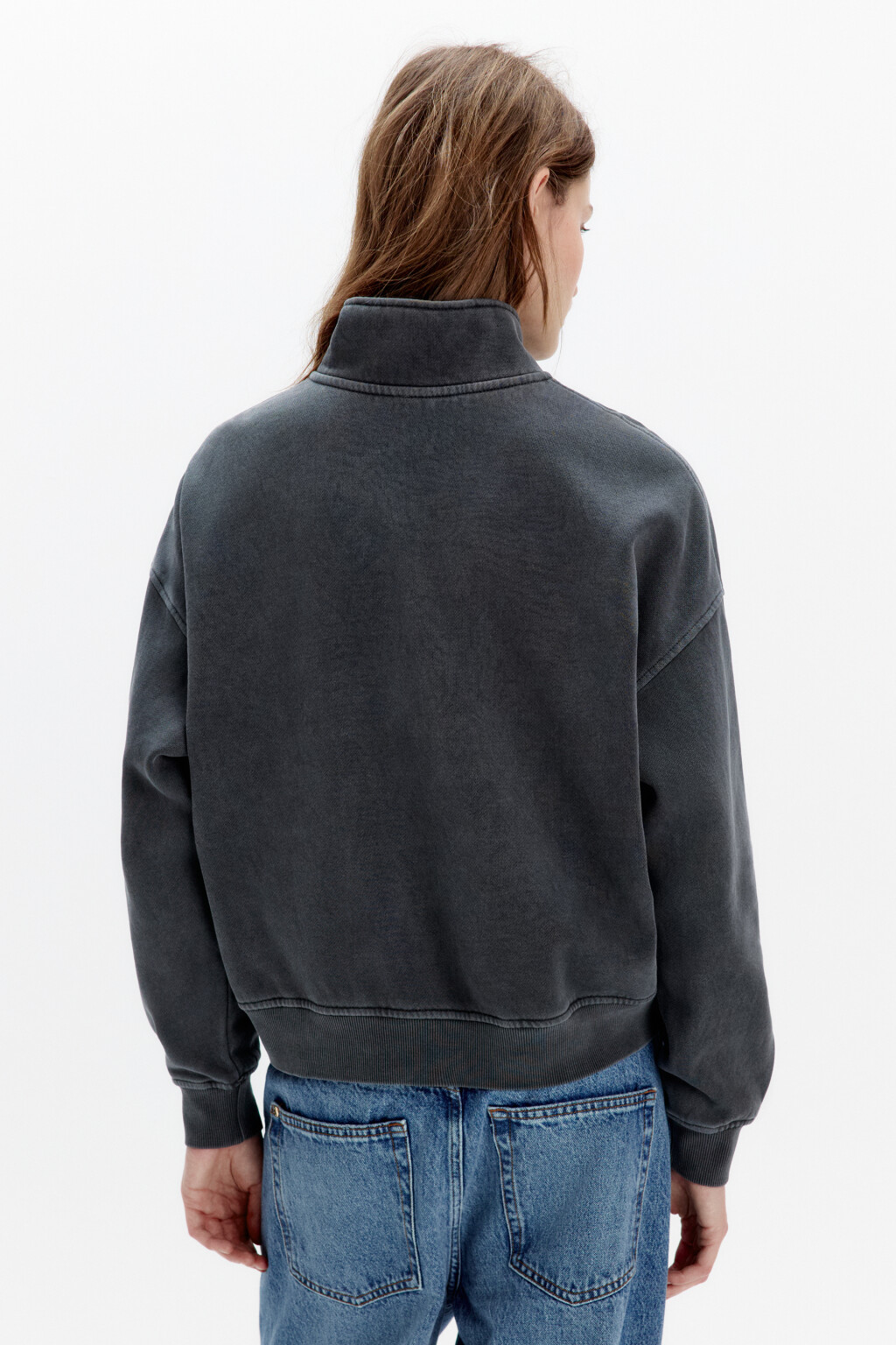 Толстовка half zip утепленная на флисе - цвет серый - 3