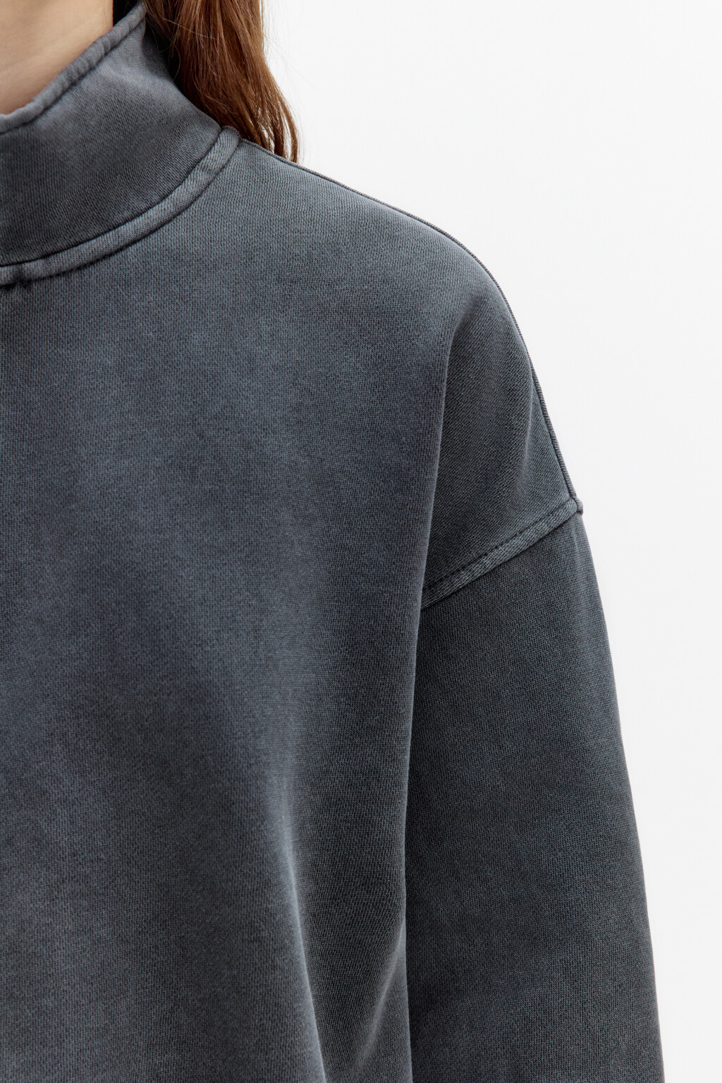 Толстовка half zip утепленная на флисе - цвет серый - 6