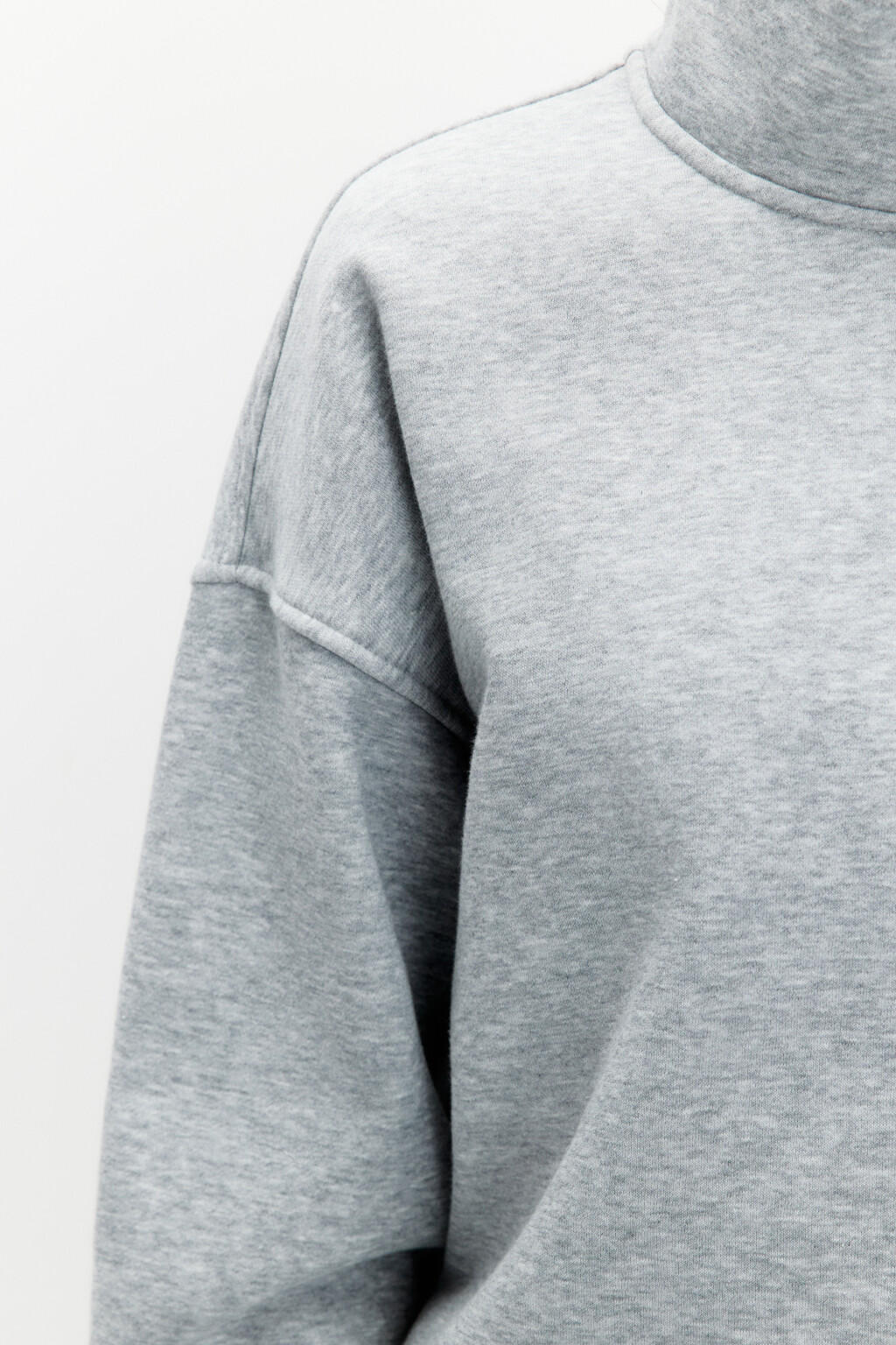 Толстовка half zip утепленная на флисе - цвет серый - 9