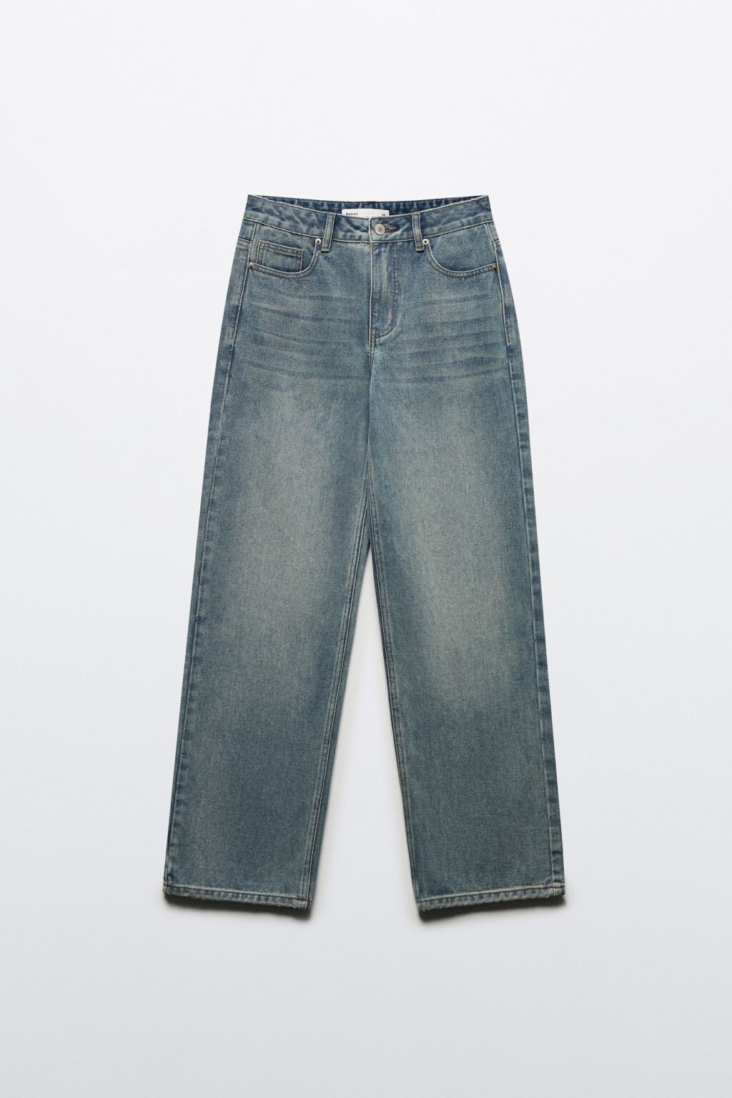 Джинсы прямые со средней посадкой - цвет синий - 7