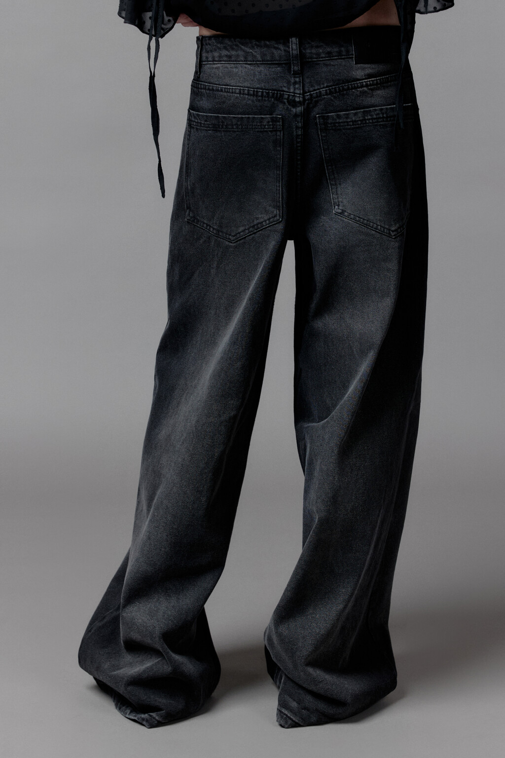 Джинсы baggy fit со средней посадкой - цвет серый - 4