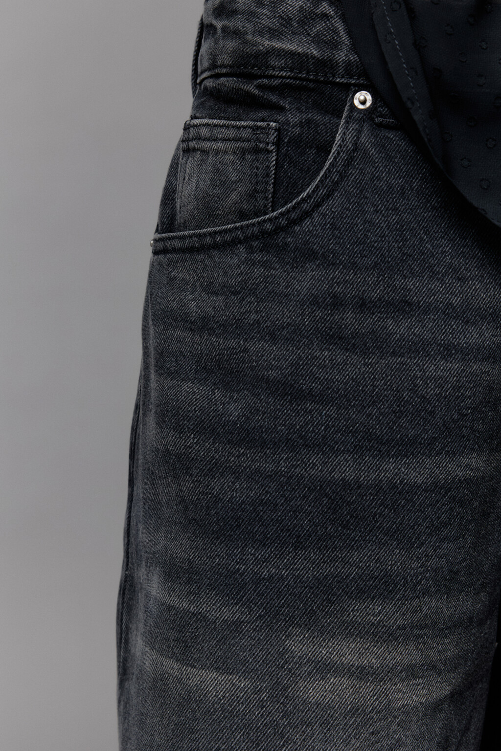 Джинсы baggy fit со средней посадкой - цвет серый - 7