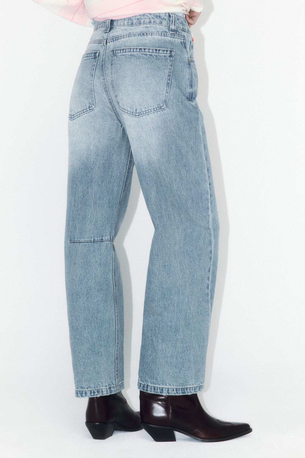 Джинсы barrel fit со средней посадкой - цвет синий - 3