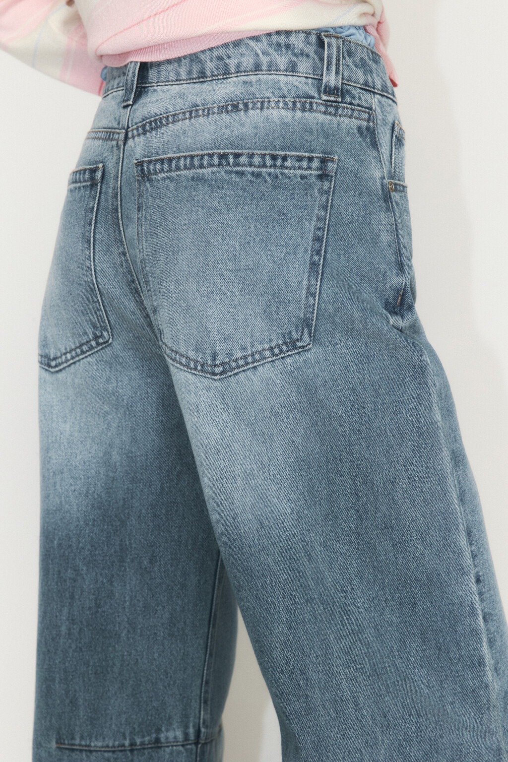 Джинсы barrel fit со средней посадкой - цвет синий - 6