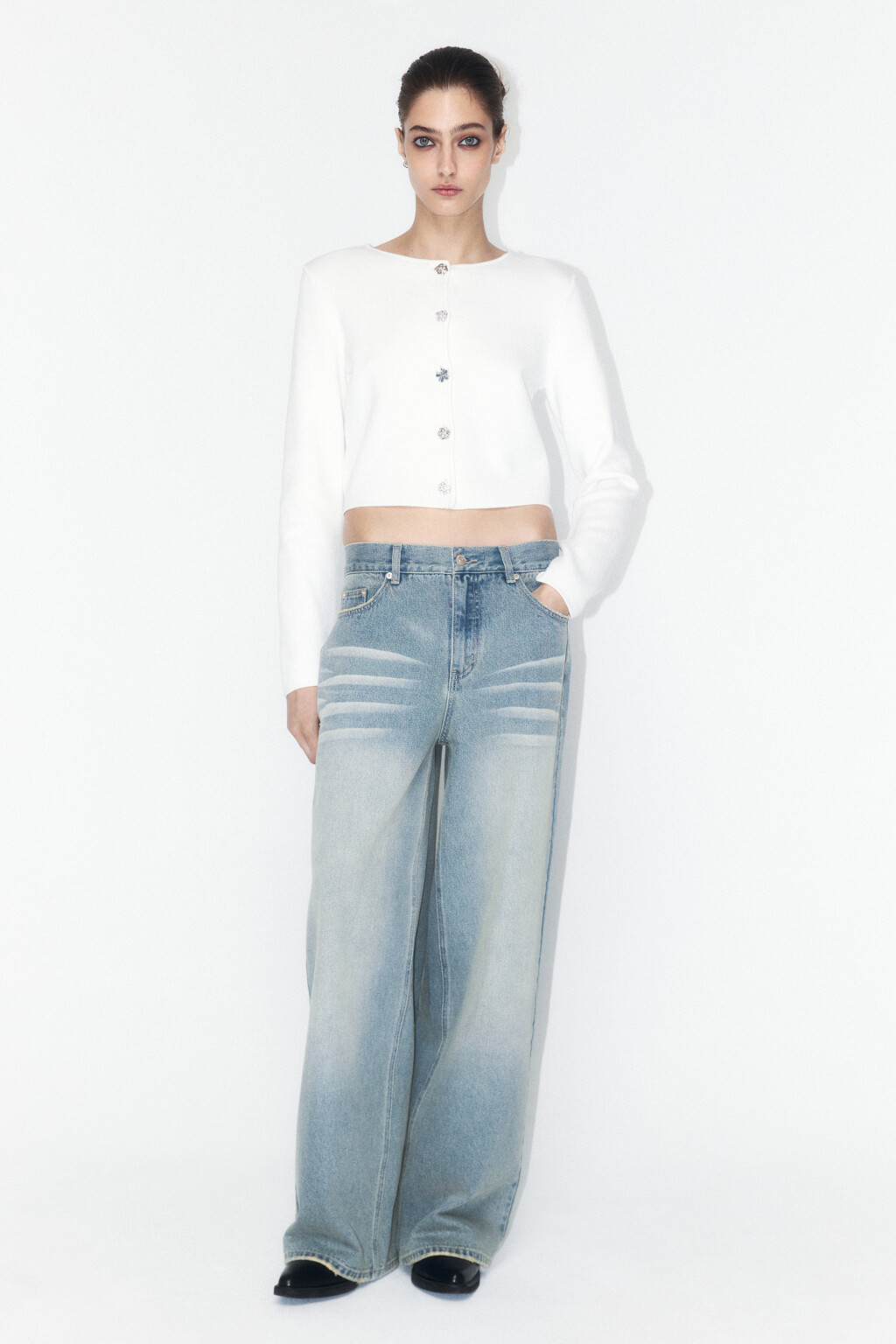 Джинсы baggy fit с низкой посадкой - цвет синий - 6