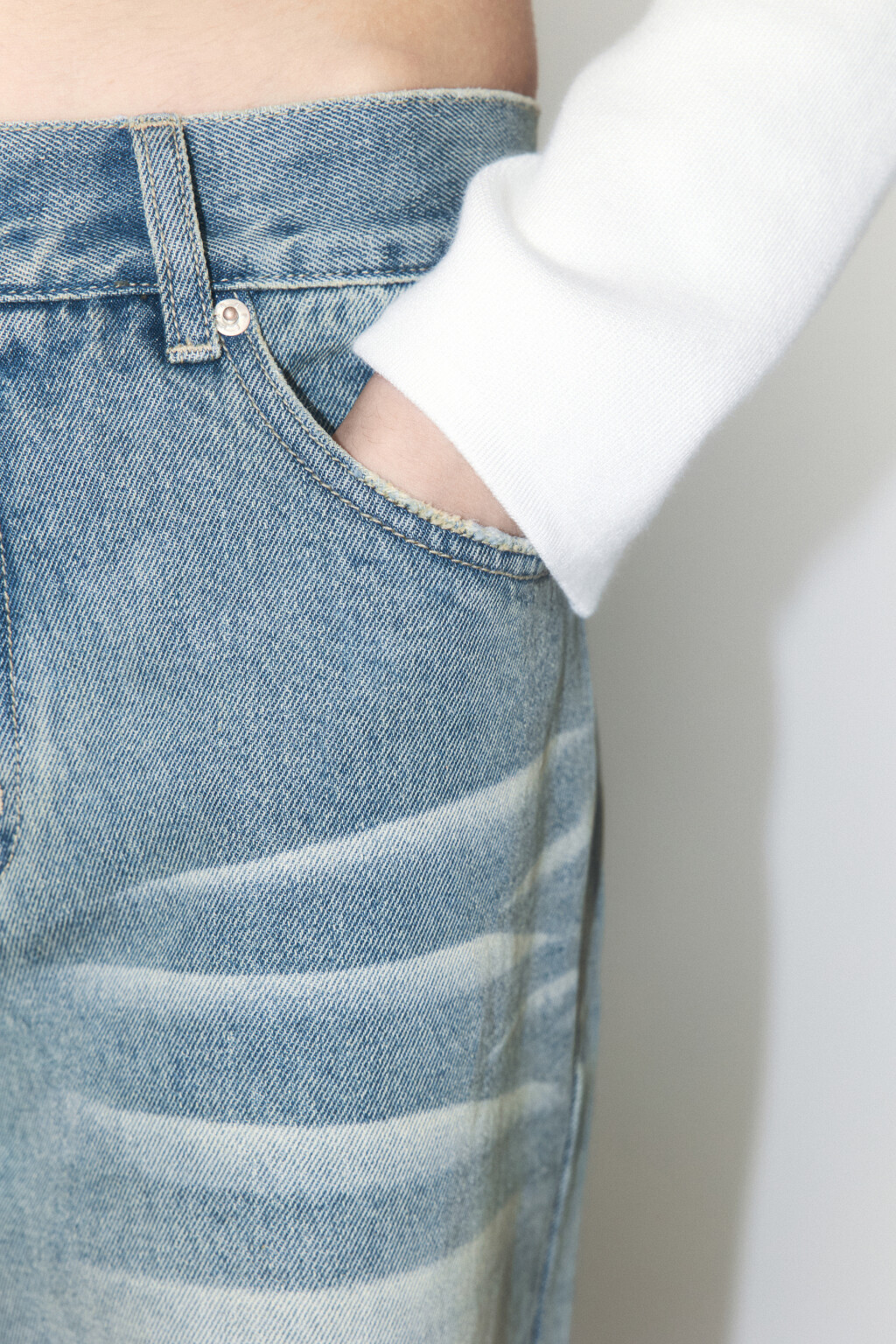 Джинсы baggy fit с низкой посадкой - цвет синий - 8