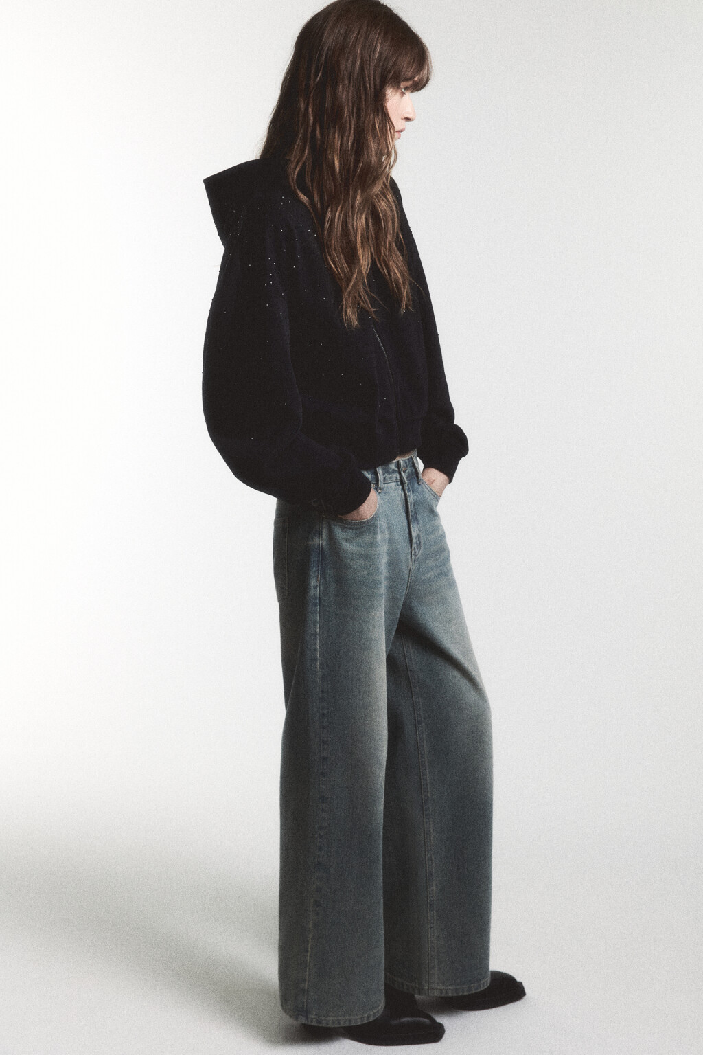 Джинсы baggy fit с низкой посадкой - цвет синий - 2