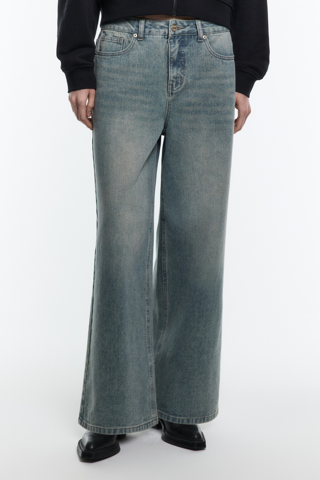 Джинсы baggy fit с низкой посадкой - цвет синий - 3