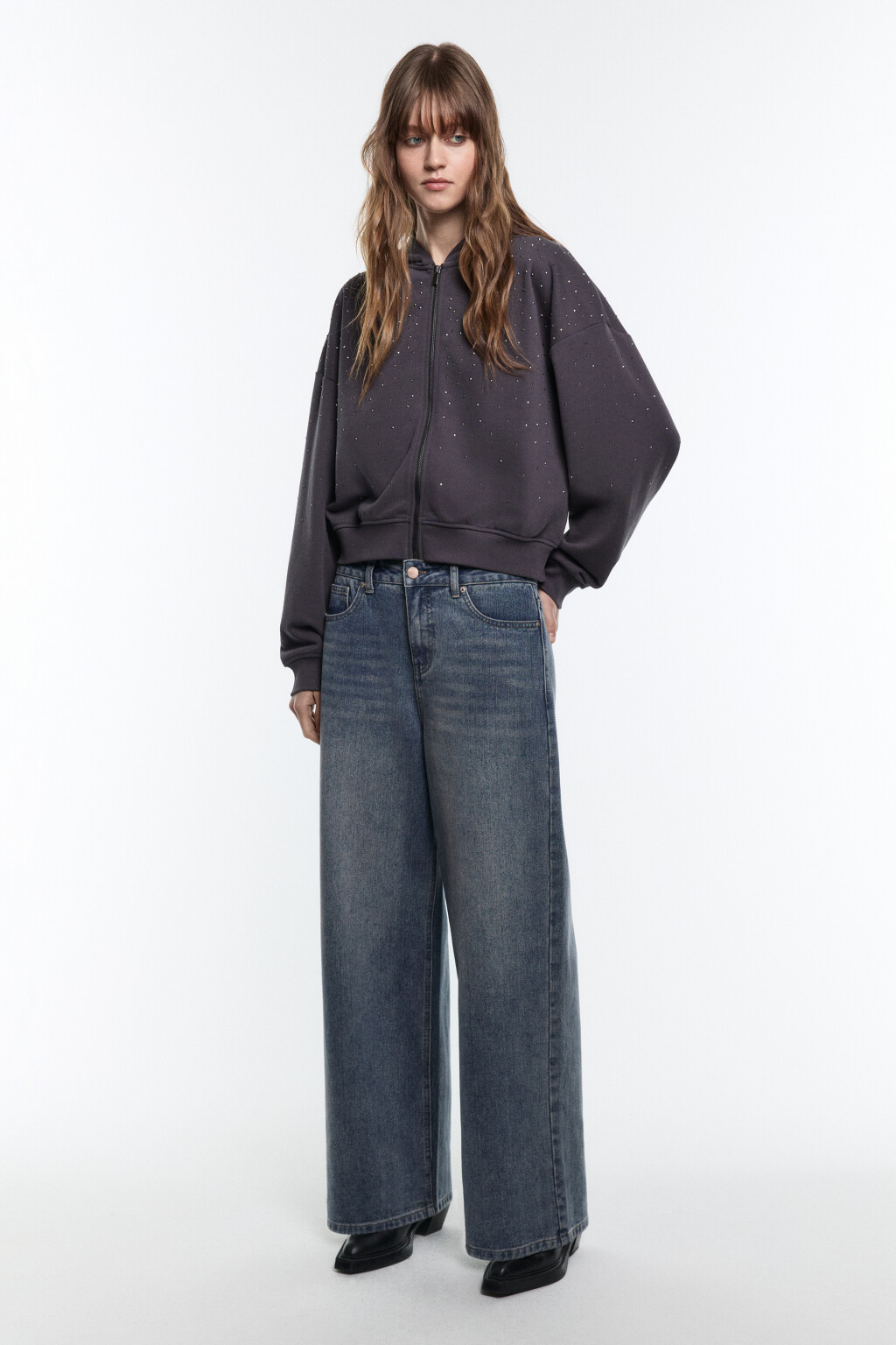 Джинсы baggy fit с низкой посадкой - цвет темный тинт - 5