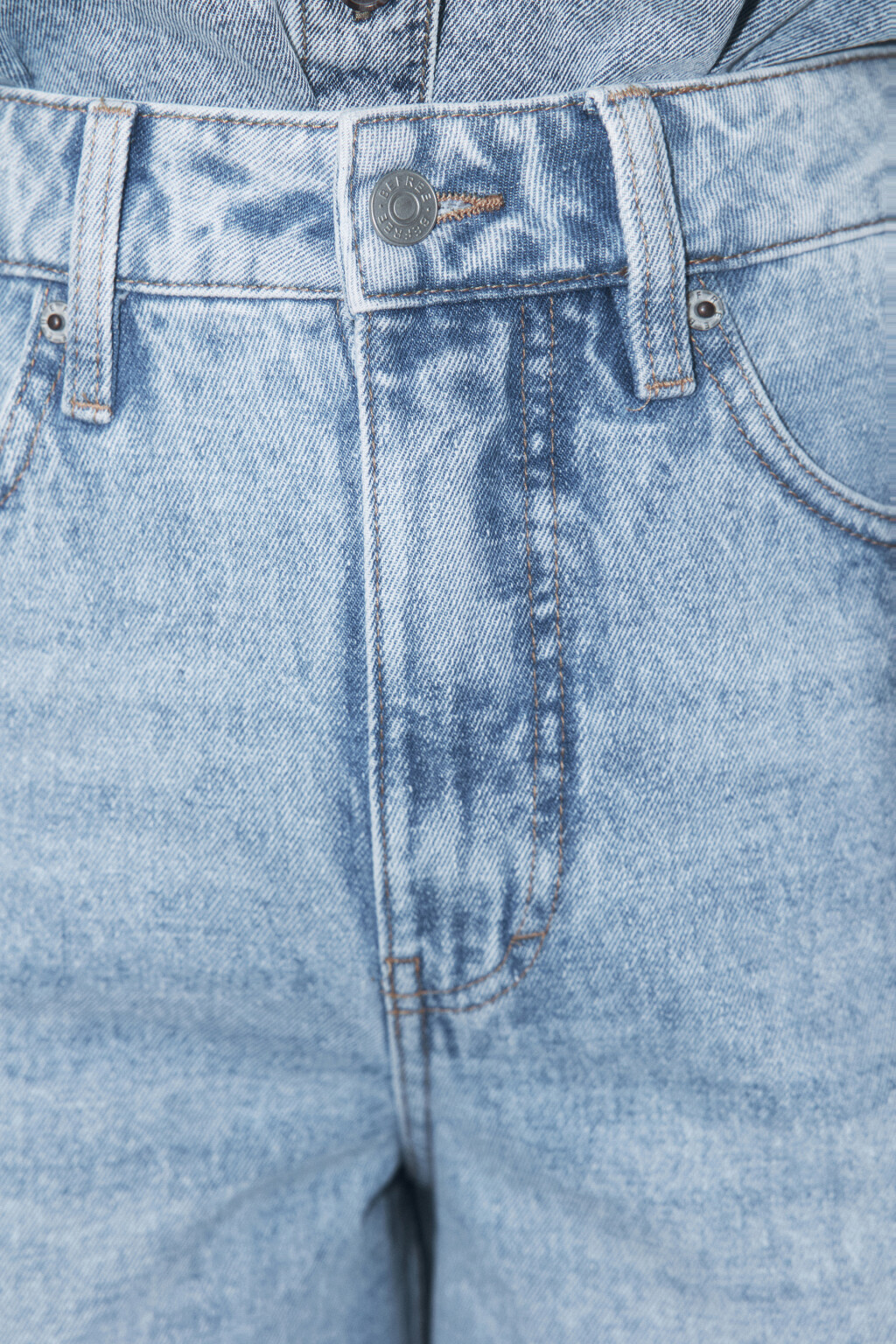 Джинсы wide leg широкие с высокой посадкой - цвет голубой - 5