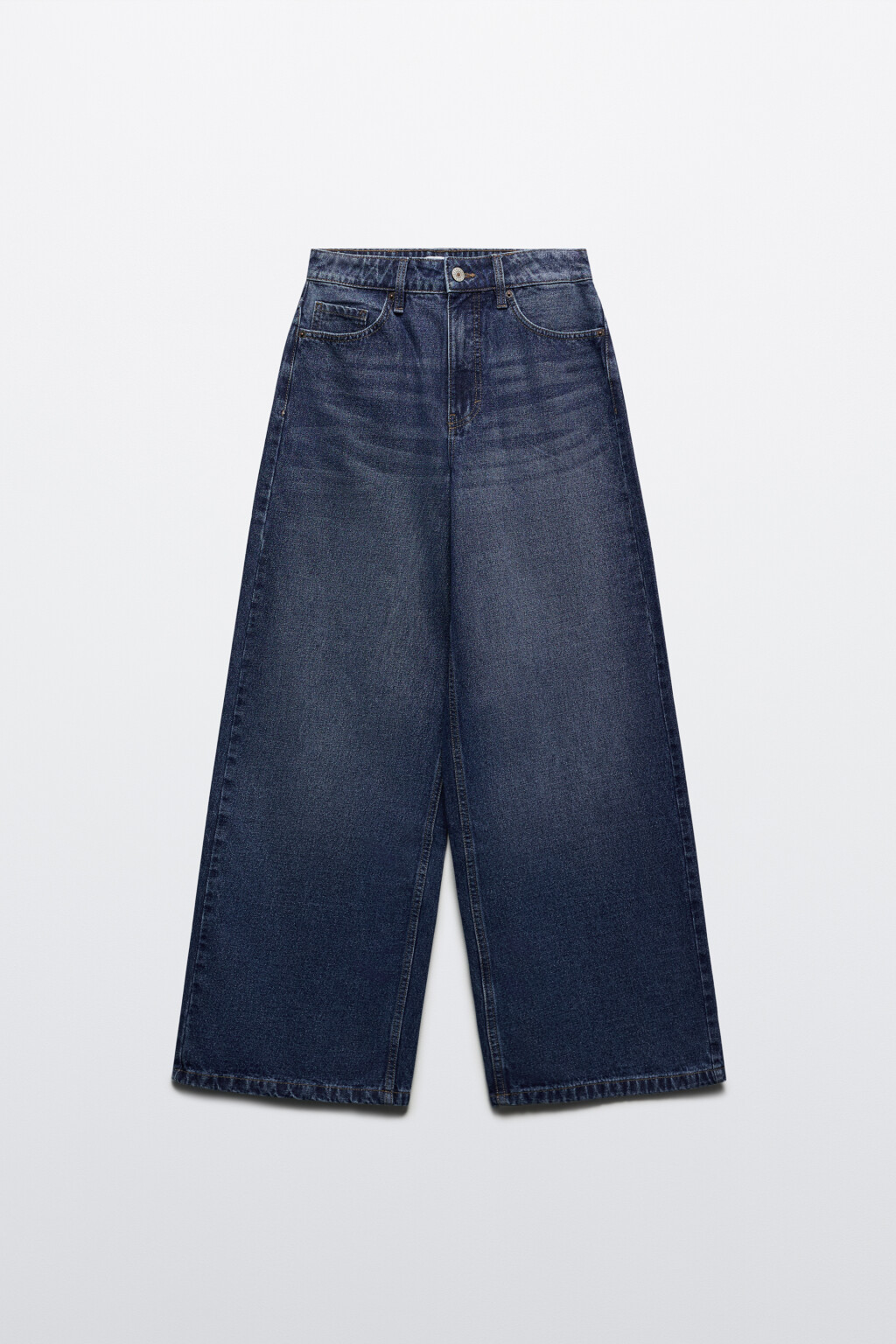 Джинсы wide leg широкие с высокой посадкой - цвет голубой - 7
