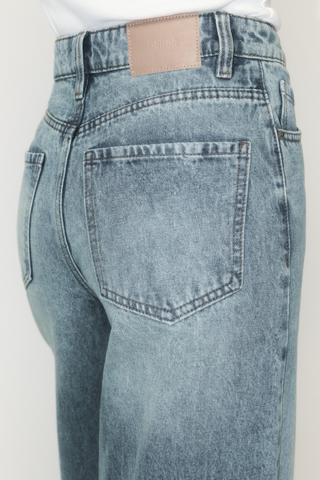 Джинсы wide leg широкие с высокой посадкой - цвет синий - 6