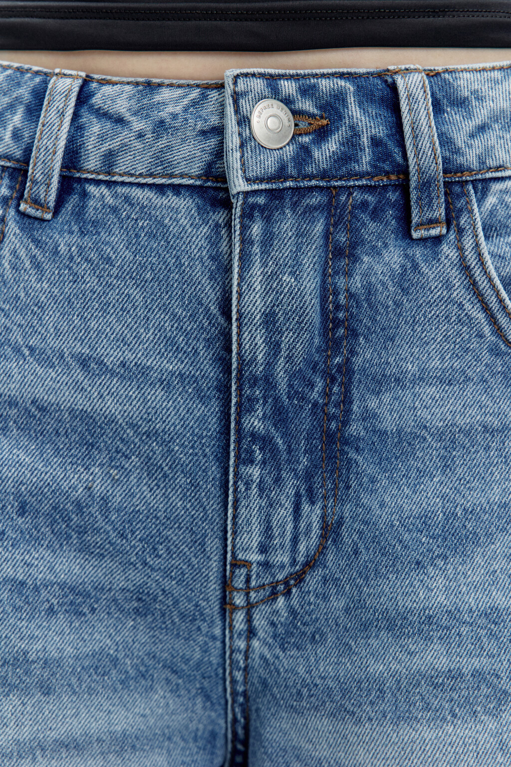 Джинсы wide leg широкие с высокой посадкой - цвет голубой - 6