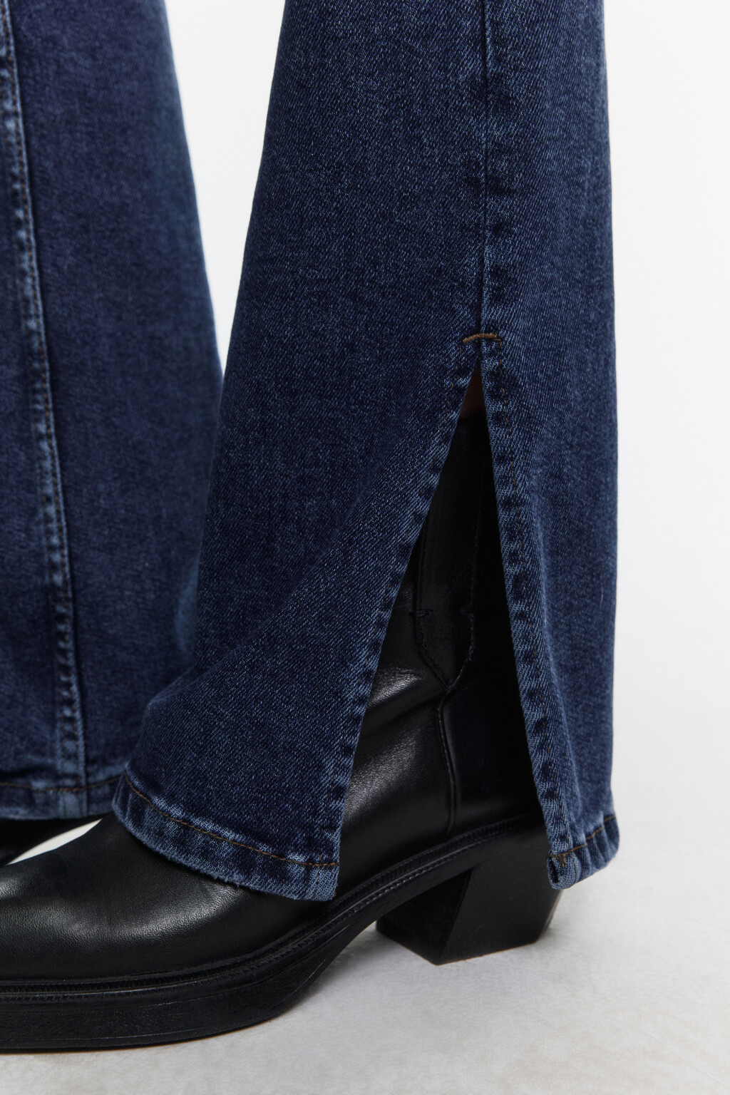 Джинсы flare расклешенные с высокой посадкой - цвет синий - 6