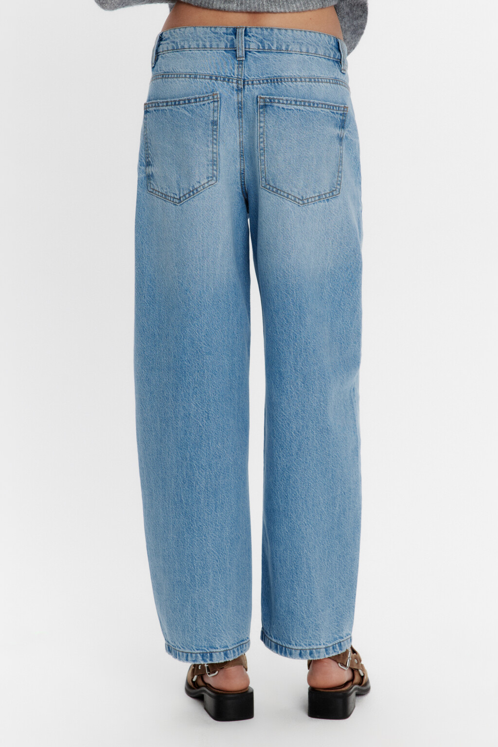 Джинсы barrel fit со средней посадкой - цвет голубой - 5