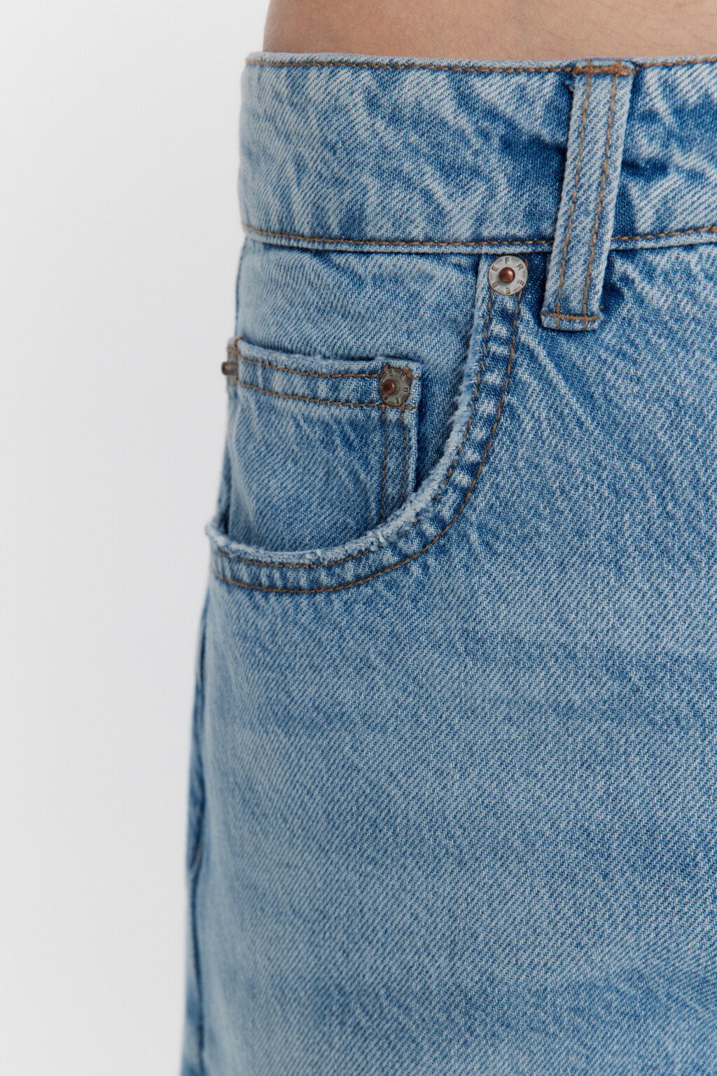 Джинсы barrel fit со средней посадкой - цвет голубой - 8