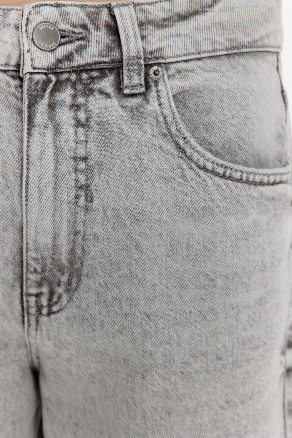 Джинсы barrel fit со средней посадкой - цвет серый - 5