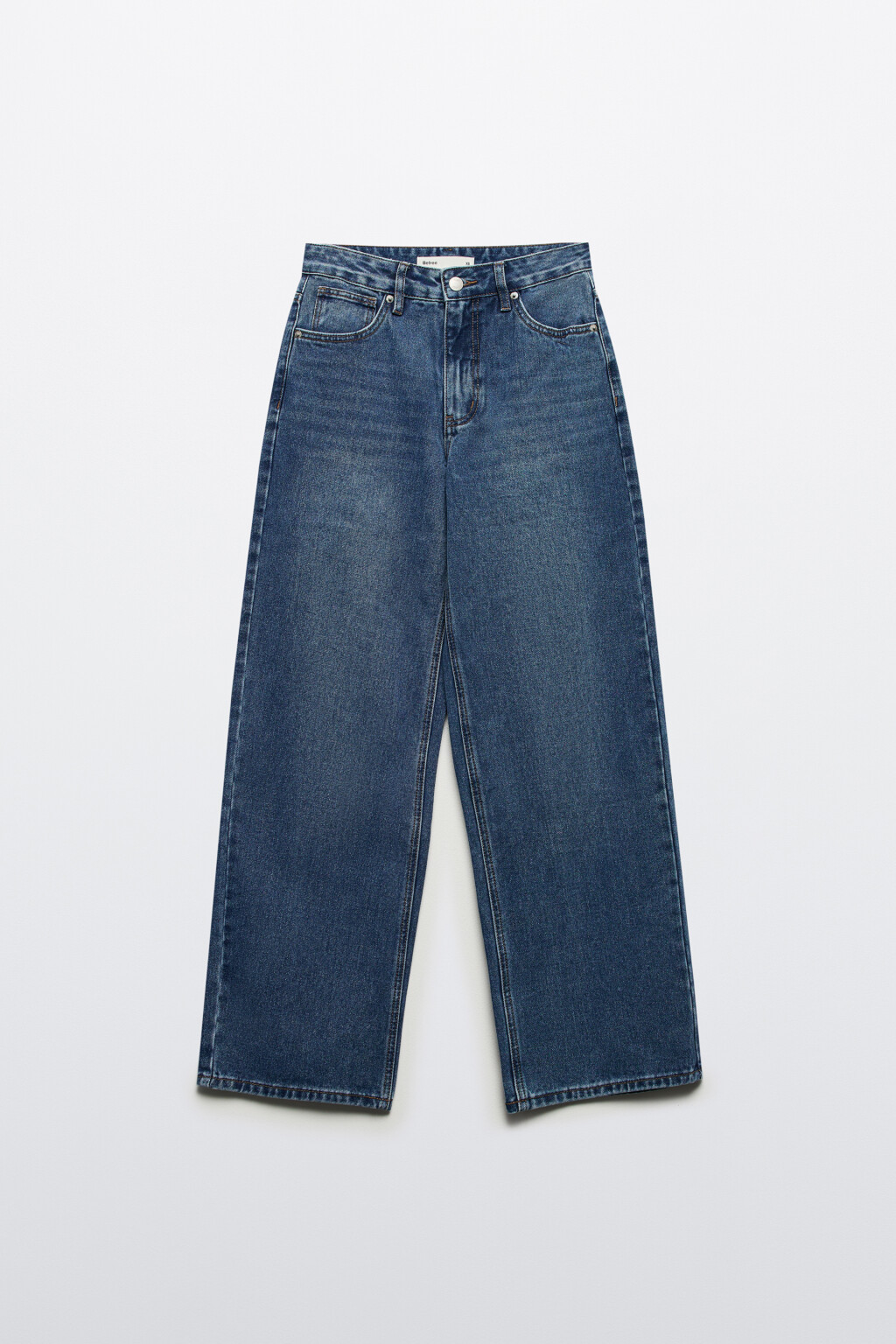 Джинсы широкие со средней посадкой - цвет голубой - 8