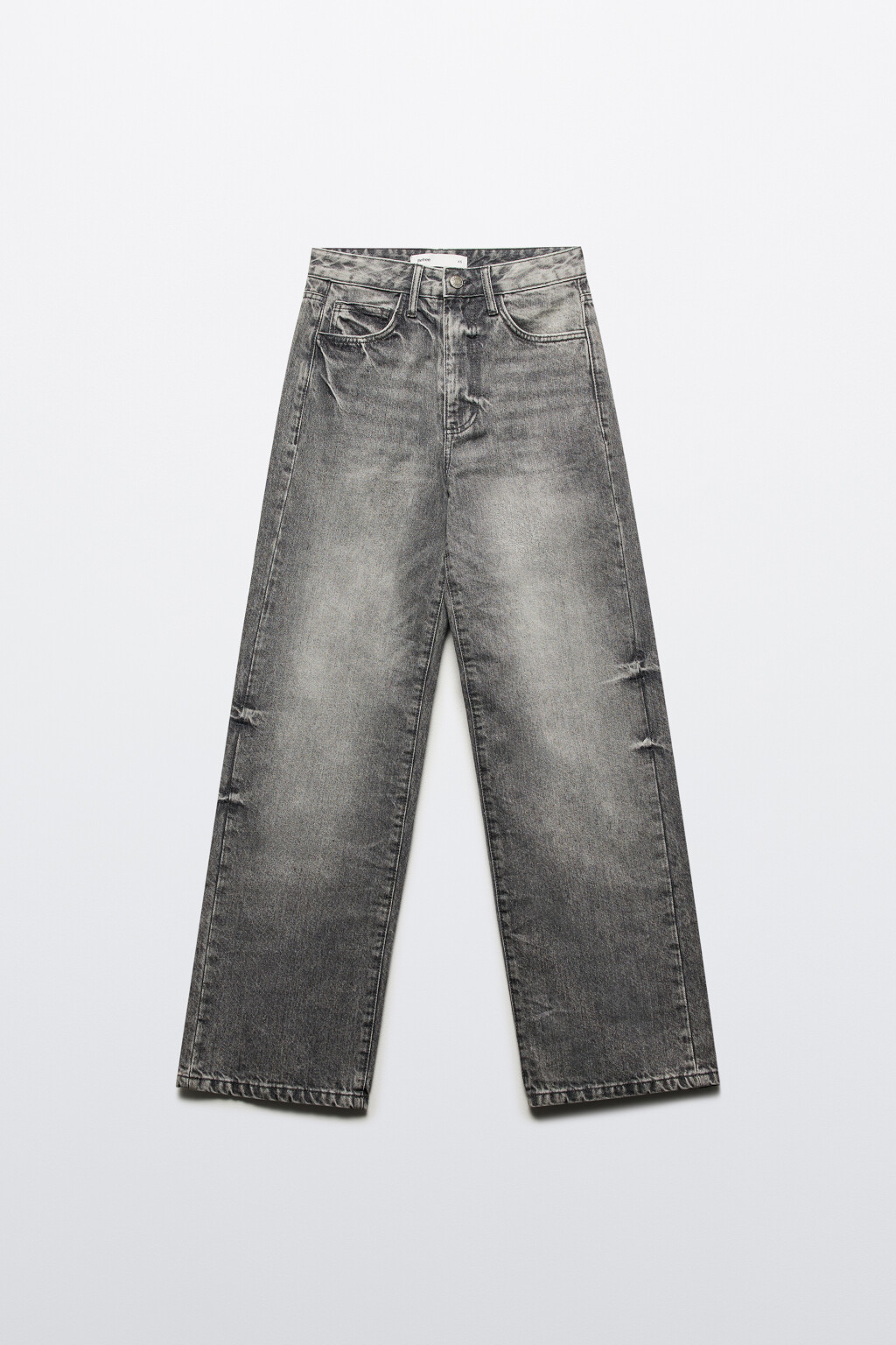 Джинсы straight fit прямые с высокой посадкой - цвет серый - 8