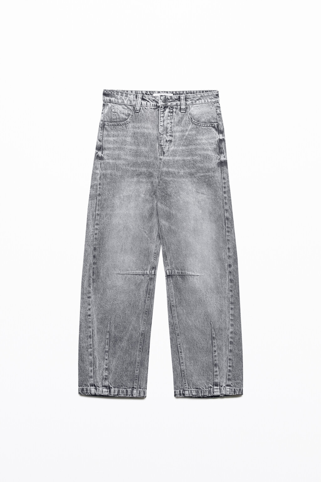 Джинсы barrel fit со средней посадкой - цвет серый - 7