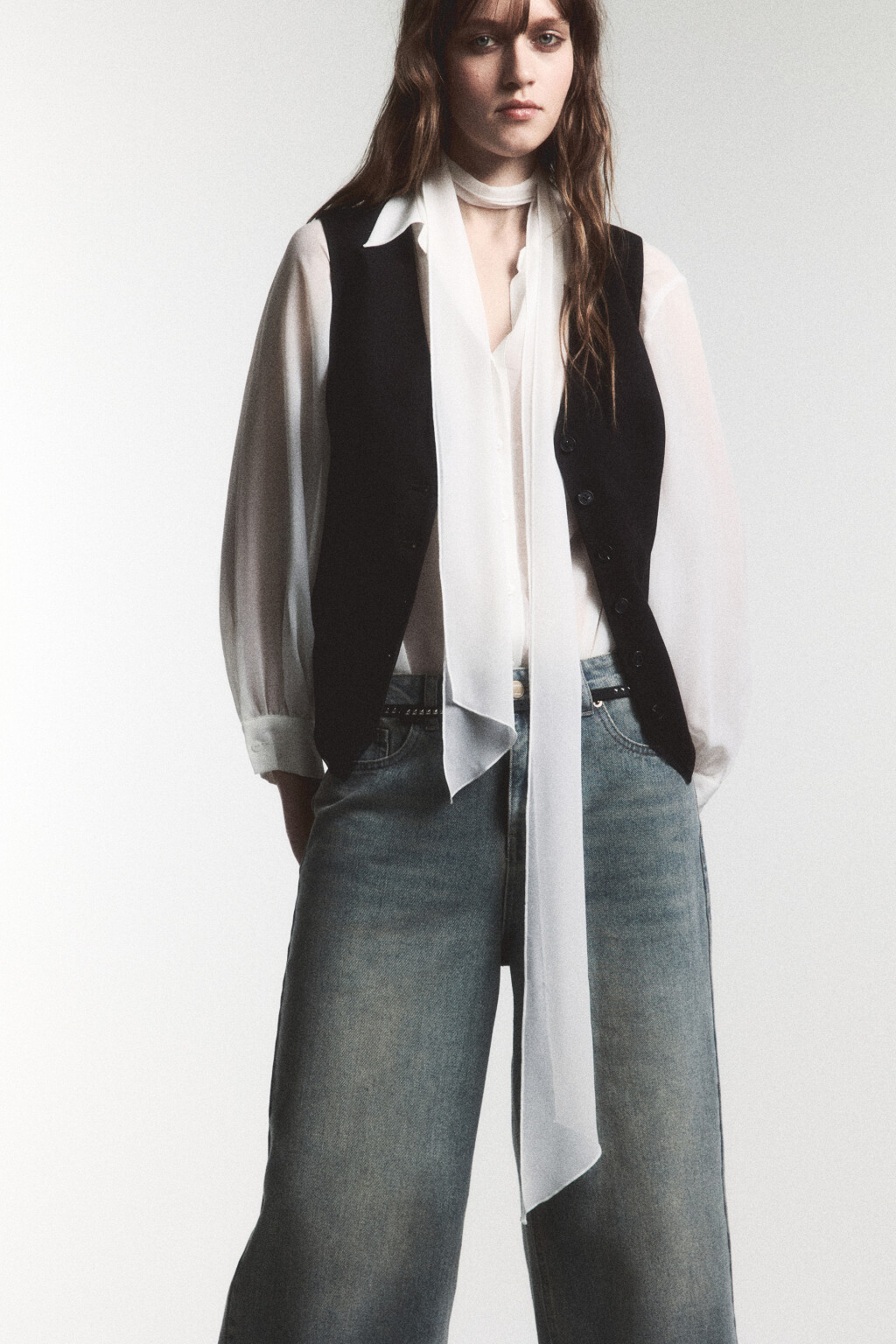 Жилет костюмный классический - цвет черный - 2