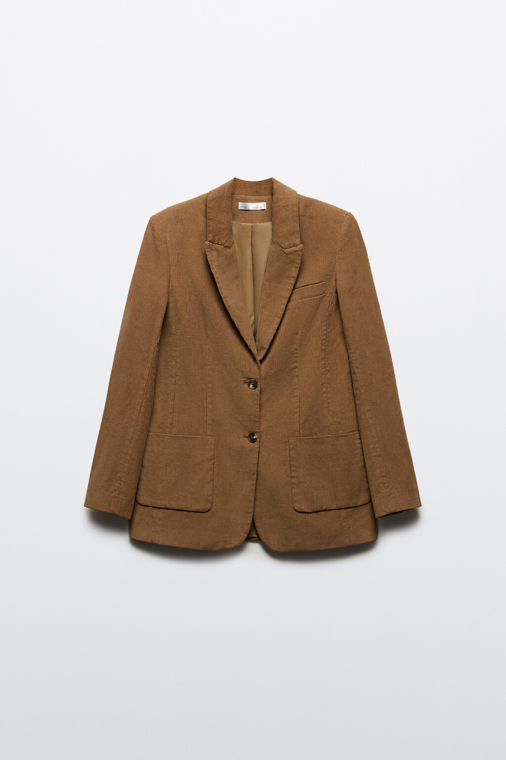 Пиджак вельветовый с накладными карманами - цвет коричневый - 10