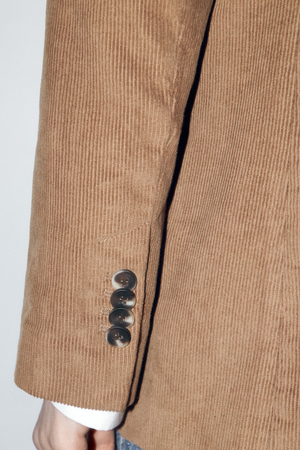 Пиджак вельветовый с накладными карманами - цвет коричневый - 8