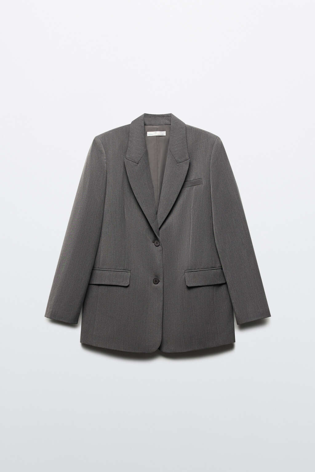 Пиджак прямой однобортный из костюмной ткани - цвет серый - 10