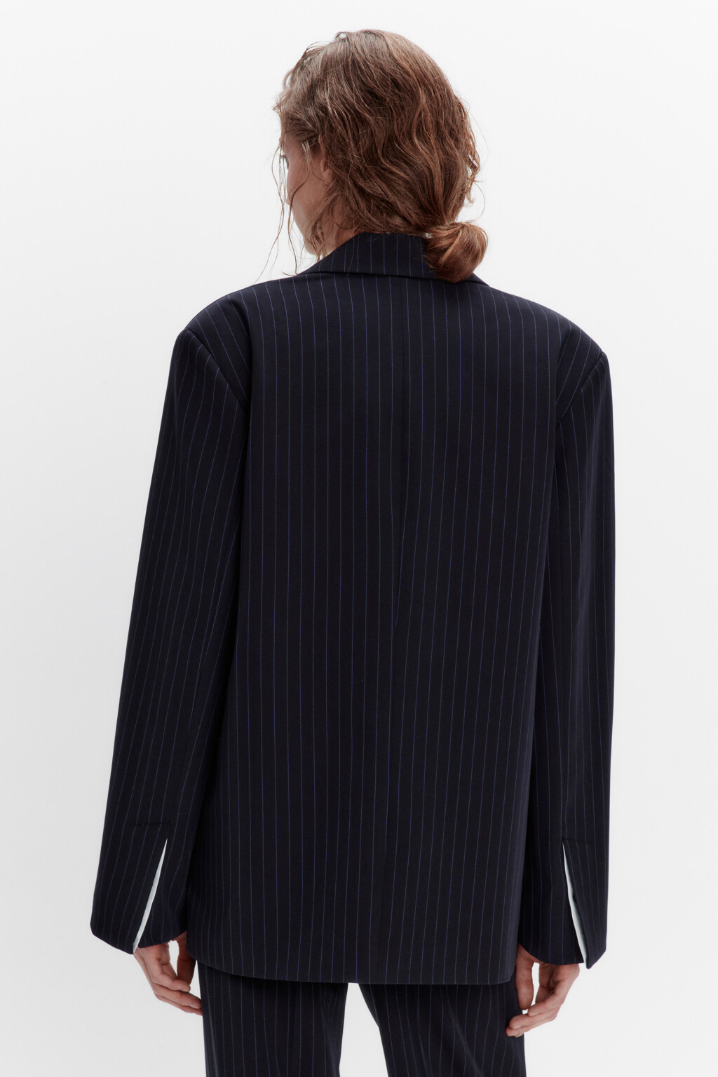 Пиджак однобортный в полоску - цвет синий - 7