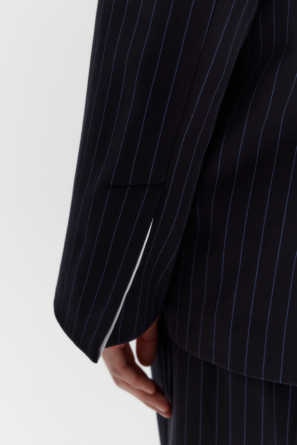 Пиджак однобортный в полоску - цвет синий - 11