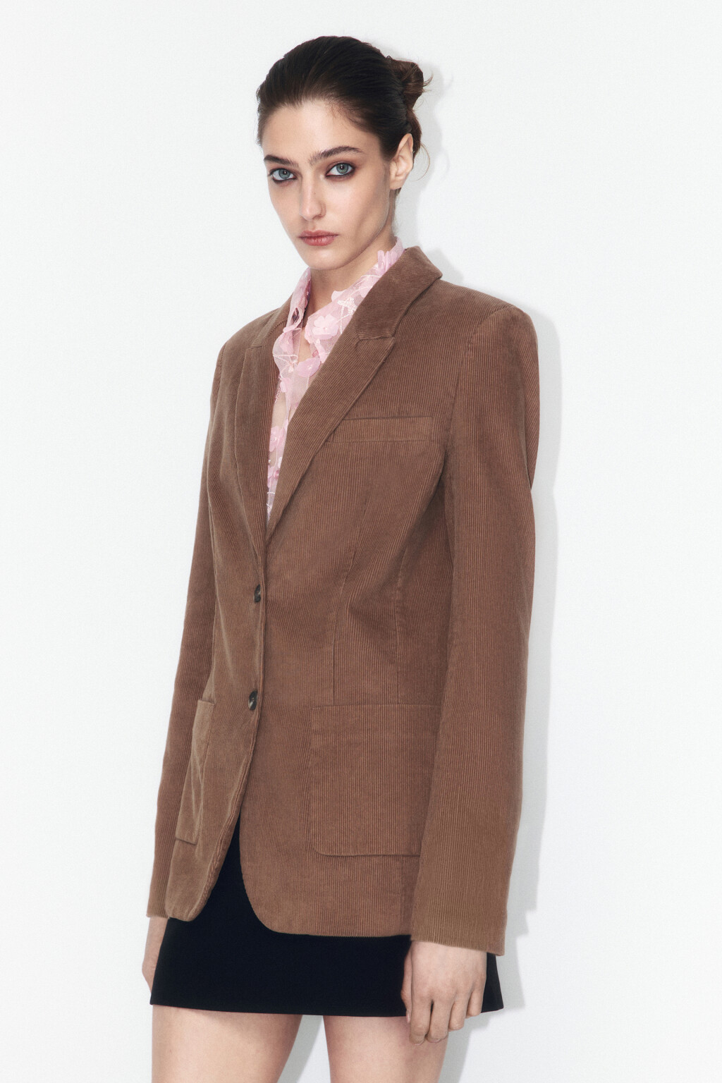 Пиджак прямой вельветовый - цвет бежевый - 4
