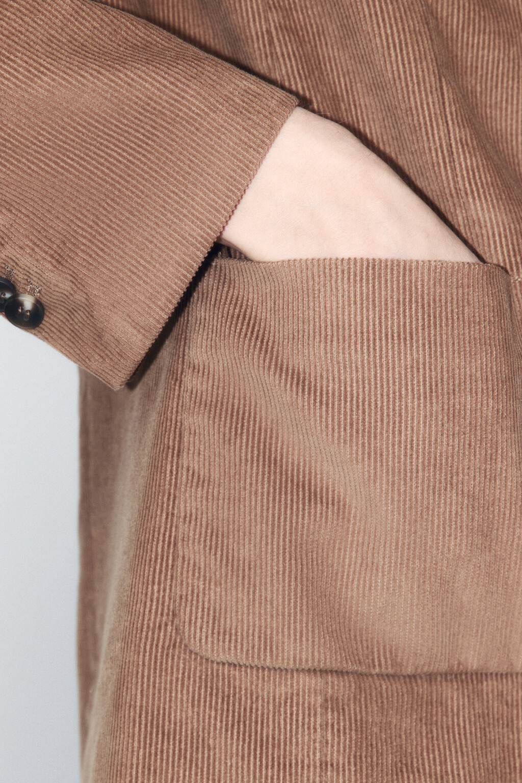 Пиджак прямой вельветовый - цвет бежевый - 9