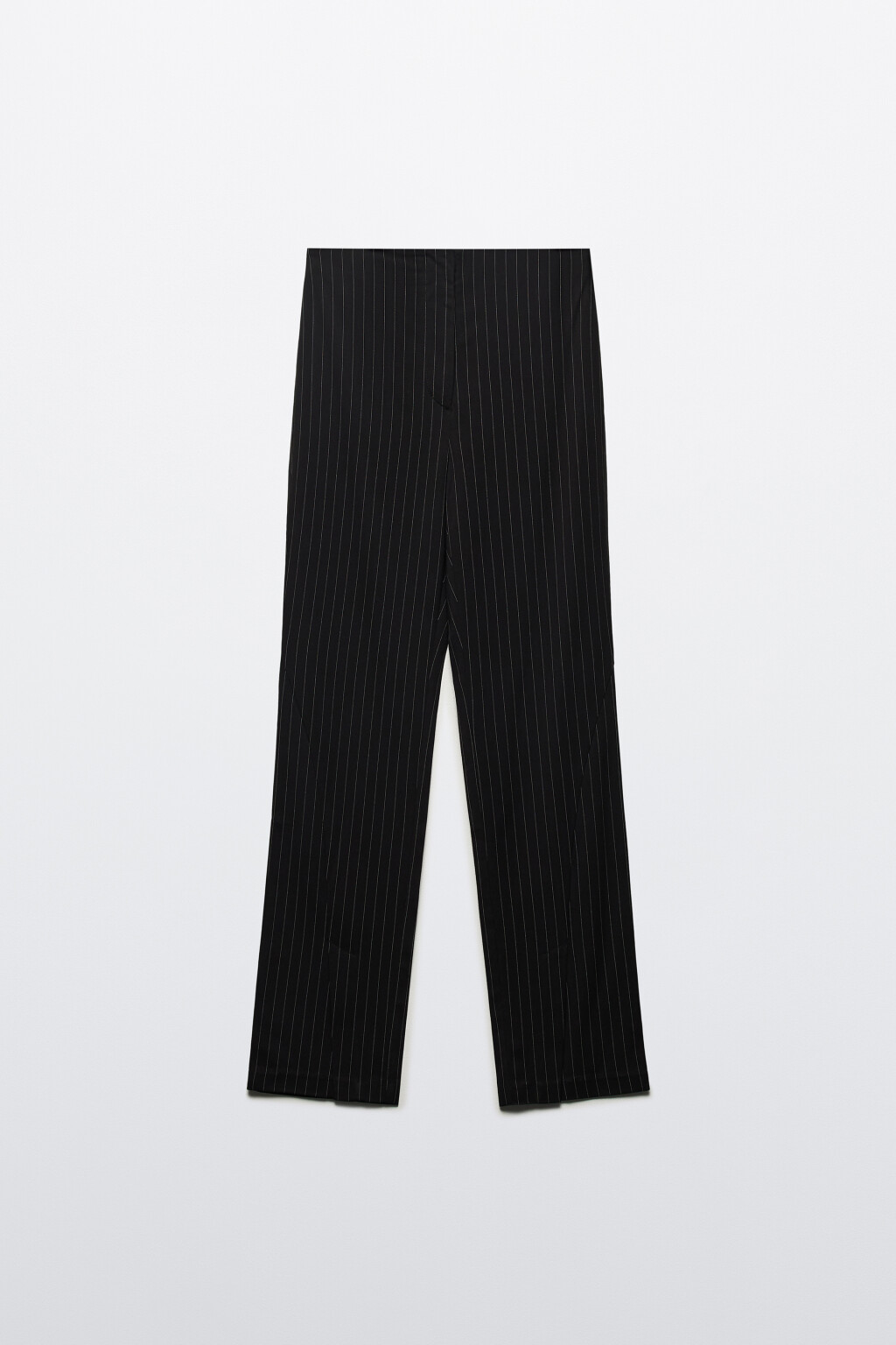 Брюки клеш костюмные с разрезами - цвет черный - 8