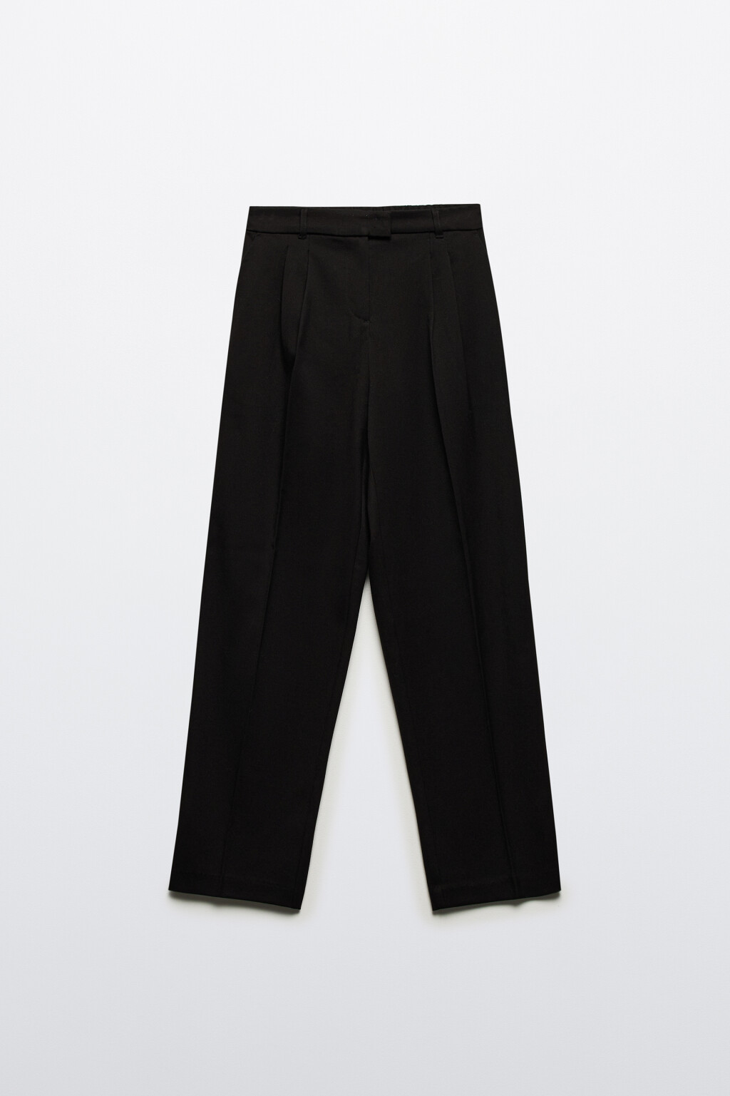 Брюки-бананы костюмные с высокой посадкой - цвет черный - 8