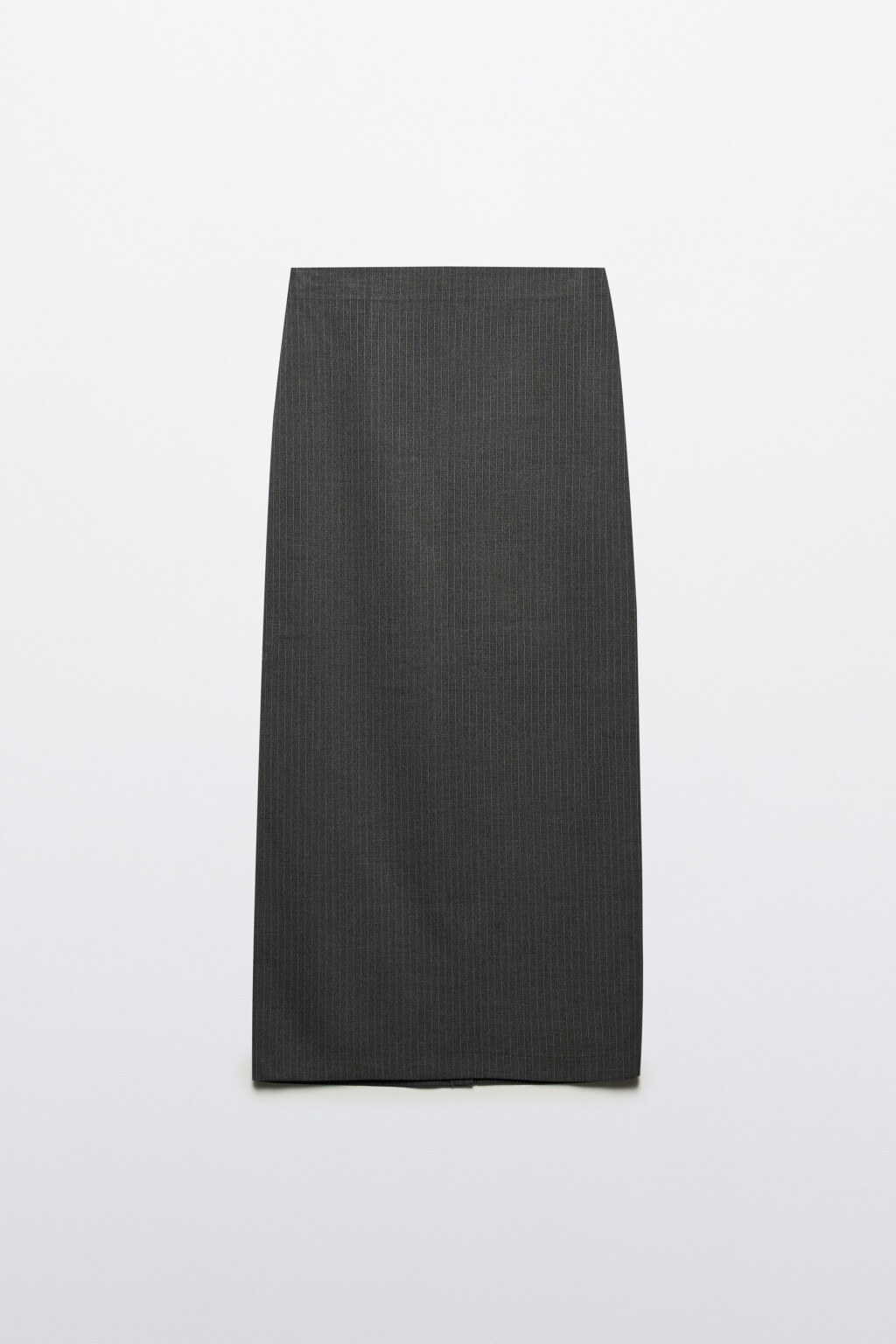 Юбка макси прямая в полоску - цвет серый - 8
