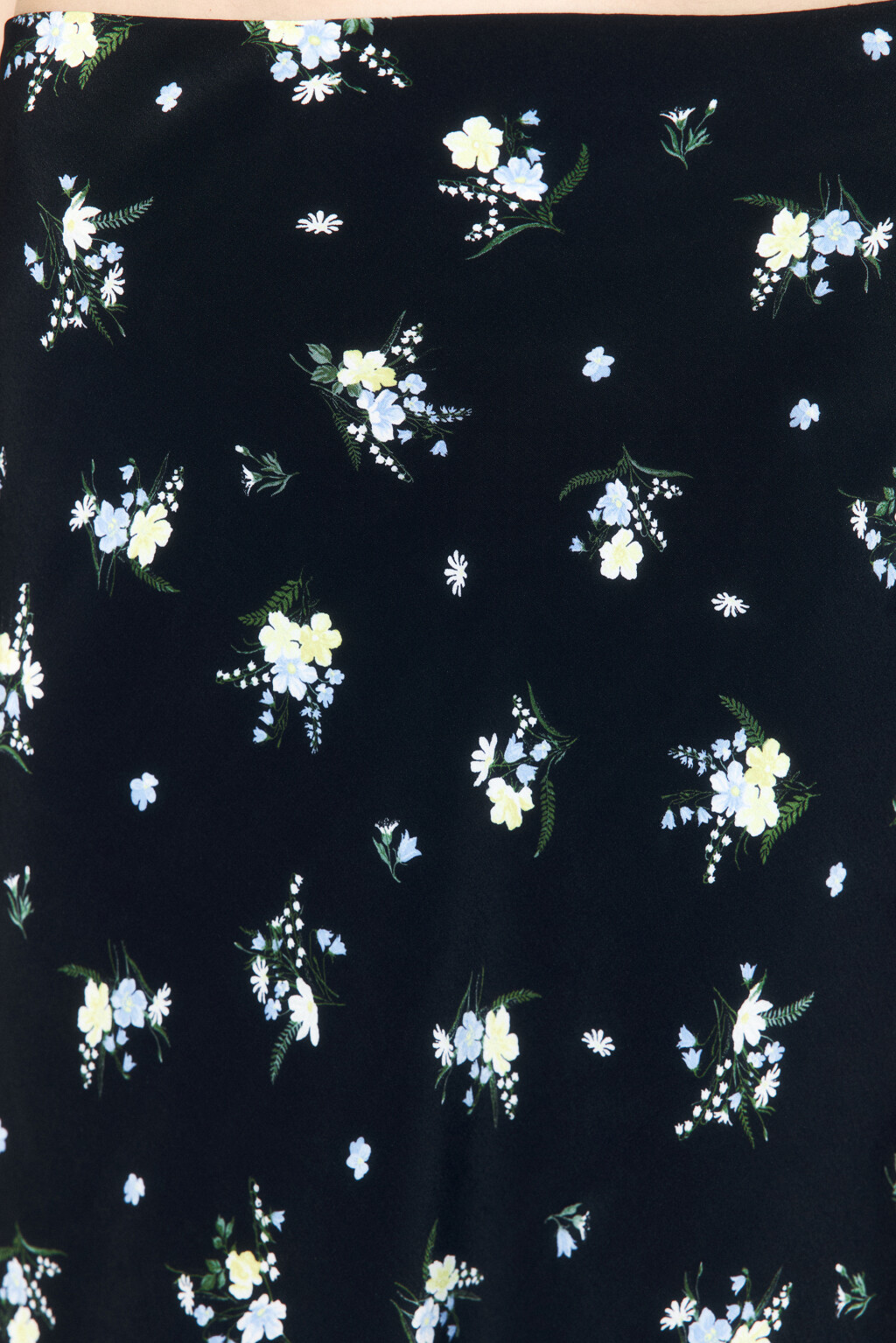 Юбка-годе макси с цветочным принтом - цвет черный - 6