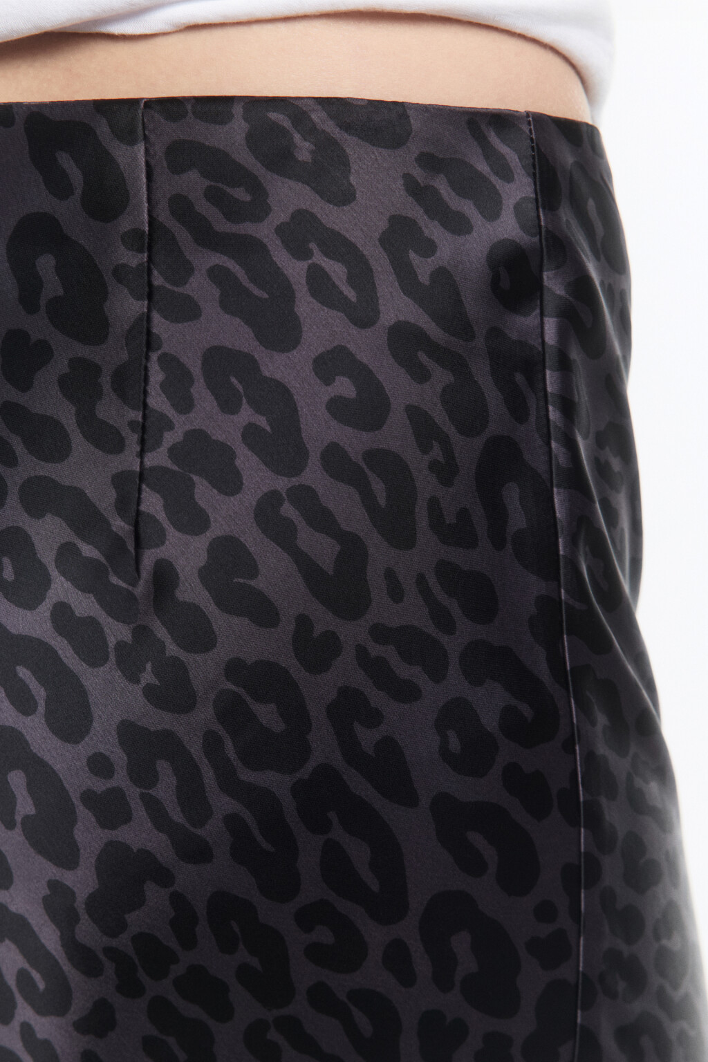 Юбка-годе макси атласная со средней посадкой - цвет серый - 5